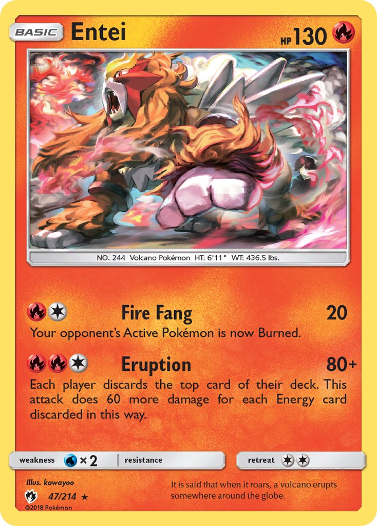 Entei (47/214) (Theme Deck Exclusive) [Sun & Moon: Lost Thunder] | Good Games Cannington