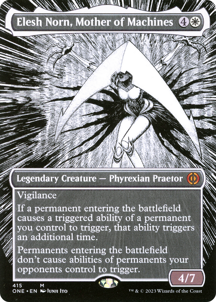 Elesh Norn, Mother of Machines (Borderless Manga) [Phyrexia: All Will Be One] | Good Games Cannington