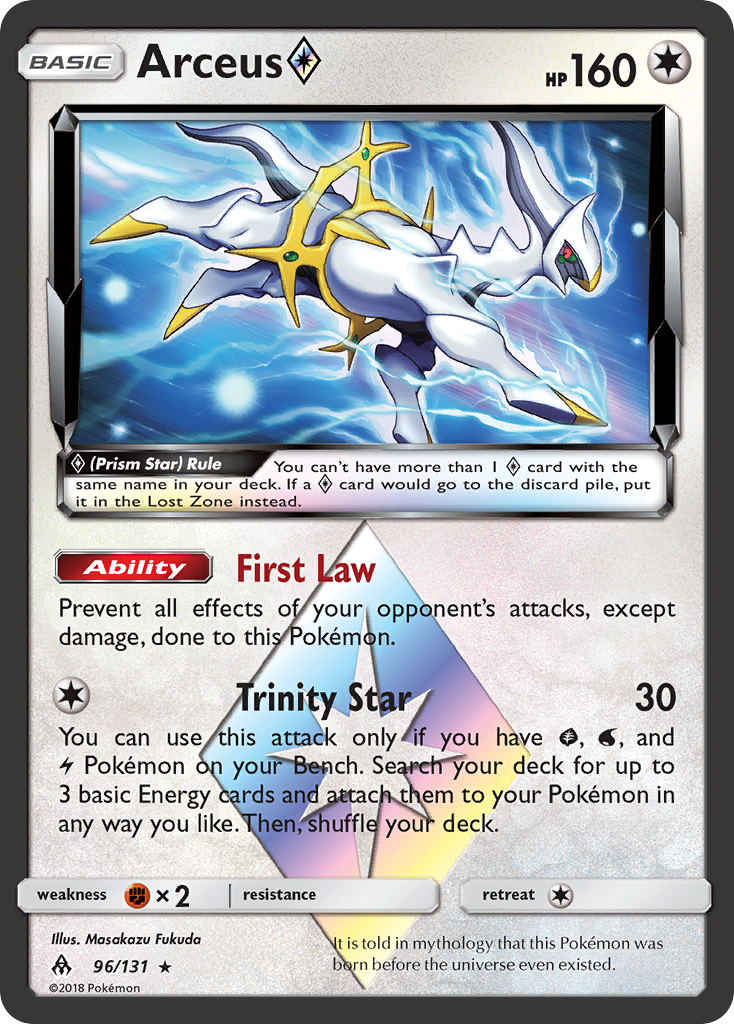 Arceus (96/131) (Prism Star) [Sun & Moon: Forbidden Light] | Good Games Cannington