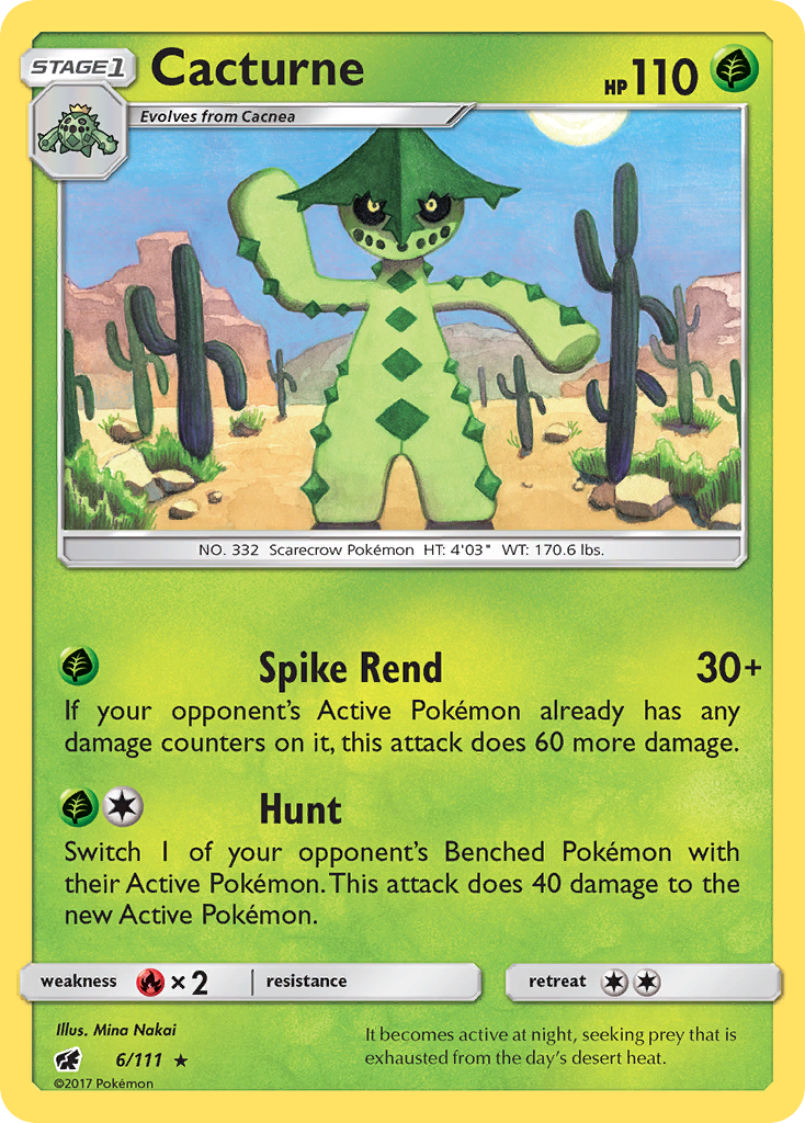 Cacturne (6/111) [Sun & Moon: Crimson Invasion] | Good Games Cannington
