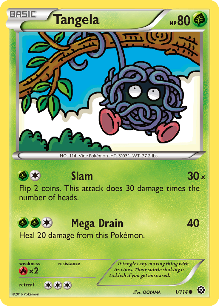 Tangela (1/114) [XY: Steam Siege] | Good Games Cannington