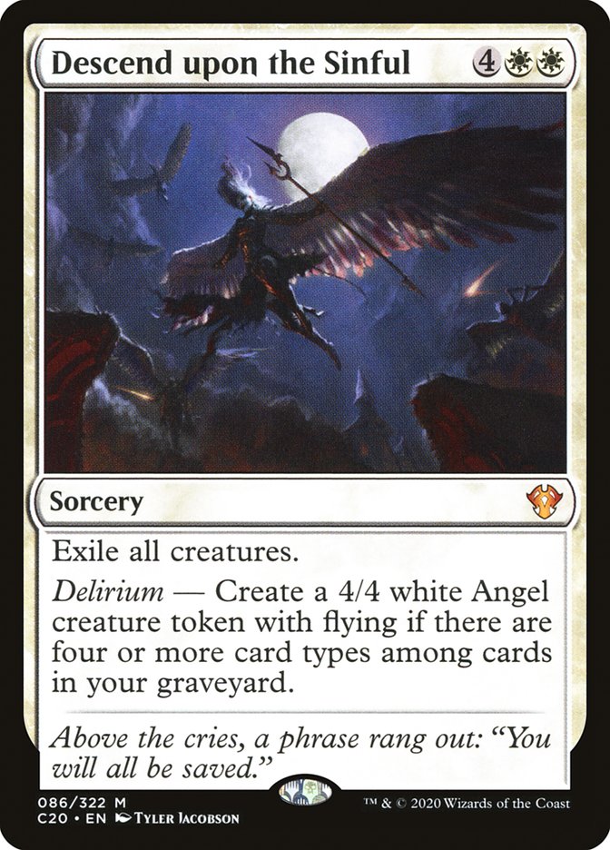 Descend upon the Sinful [Commander 2020] | Good Games Cannington