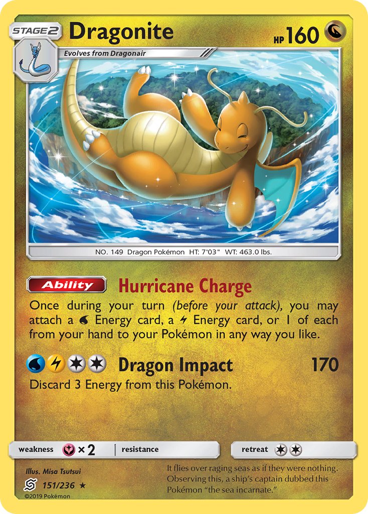 Dragonite (151/236) (Cracked Ice Holo) (Theme Deck Exclusives) [Sun & Moon: Unified Minds] | Good Games Cannington