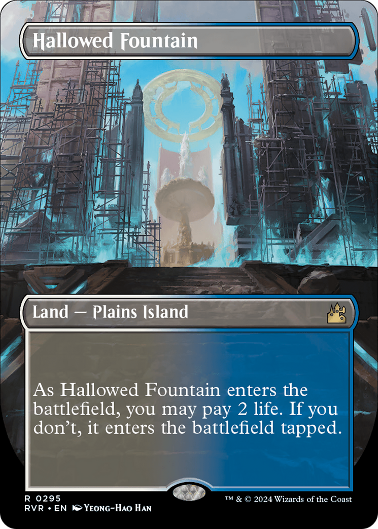 Hallowed Fountain (Borderless) [Ravnica Remastered] | Good Games Cannington