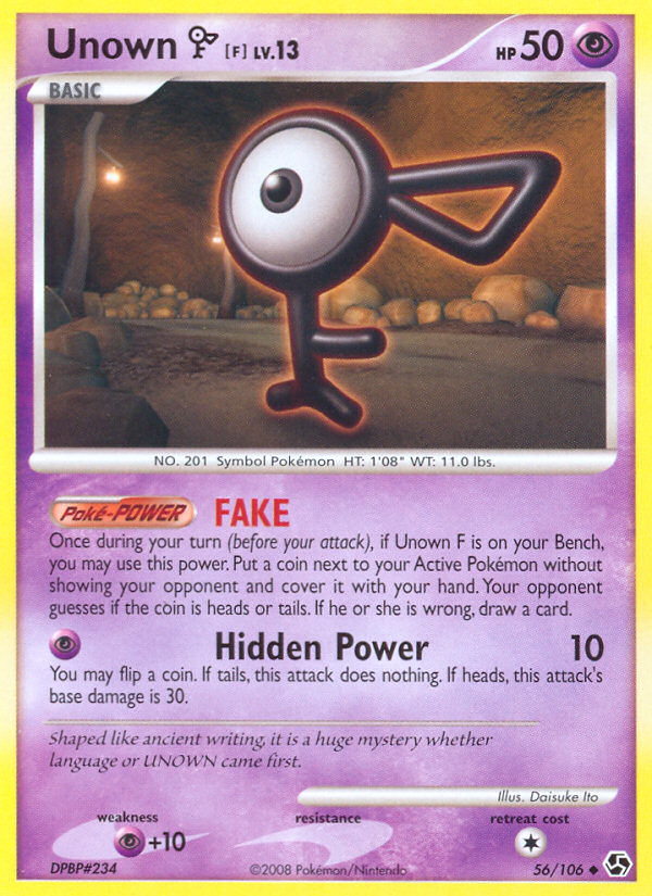 Unown F (56/106) [Diamond & Pearl: Great Encounters] | Good Games Cannington