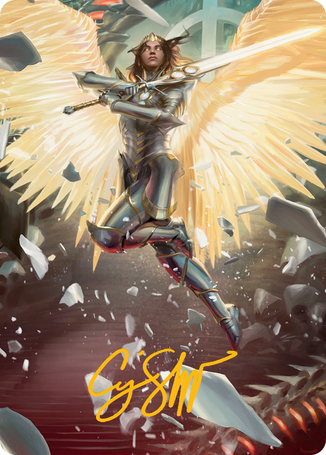 Archangel Elspeth Art Card (Gold-Stamped Signature) [March of the Machine Art Series] | Good Games Cannington