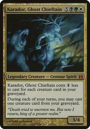 Karador, Ghost Chieftain (Oversized) [Commander 2011 Oversized] | Good Games Cannington