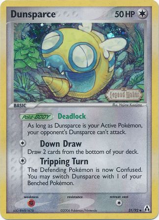Dunsparce (31/92) (Stamped) [EX: Legend Maker] | Good Games Cannington