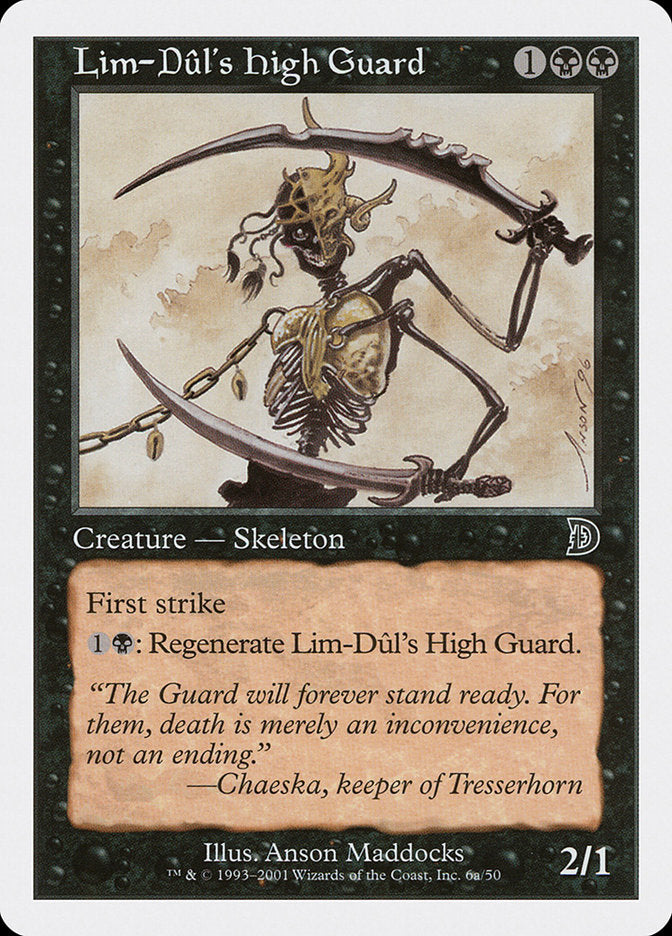 Lim-Dul's High Guard (Holding Sword) [Deckmasters] | Good Games Cannington