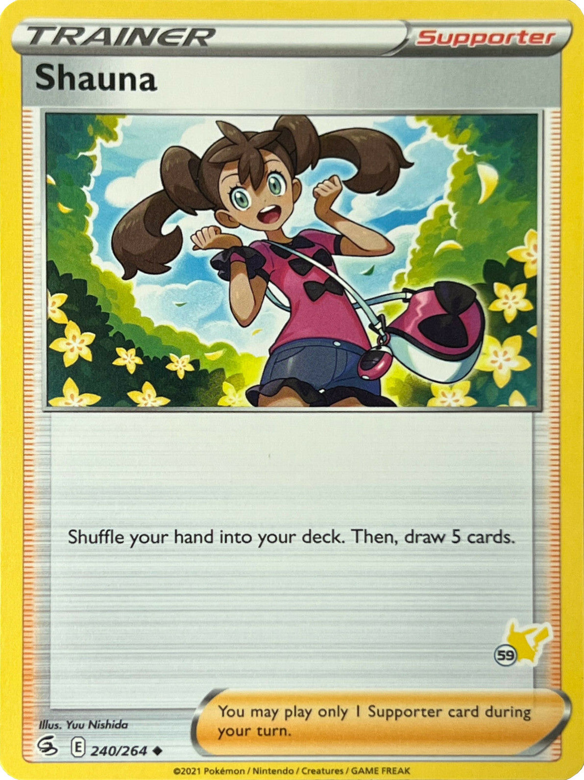 Shauna (240/264) (Pikachu Stamp #59) [Battle Academy 2022] | Good Games Cannington