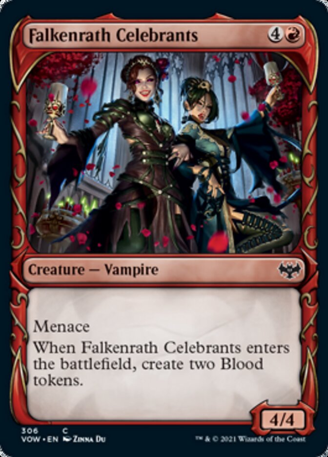 Falkenrath Celebrants (Showcase Fang Frame) [Innistrad: Crimson Vow] | Good Games Cannington