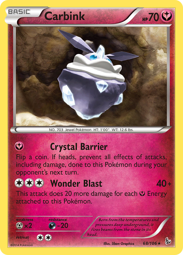 Carbink (68/106) (Theme Deck Exclusive) [XY: Flashfire] | Good Games Cannington