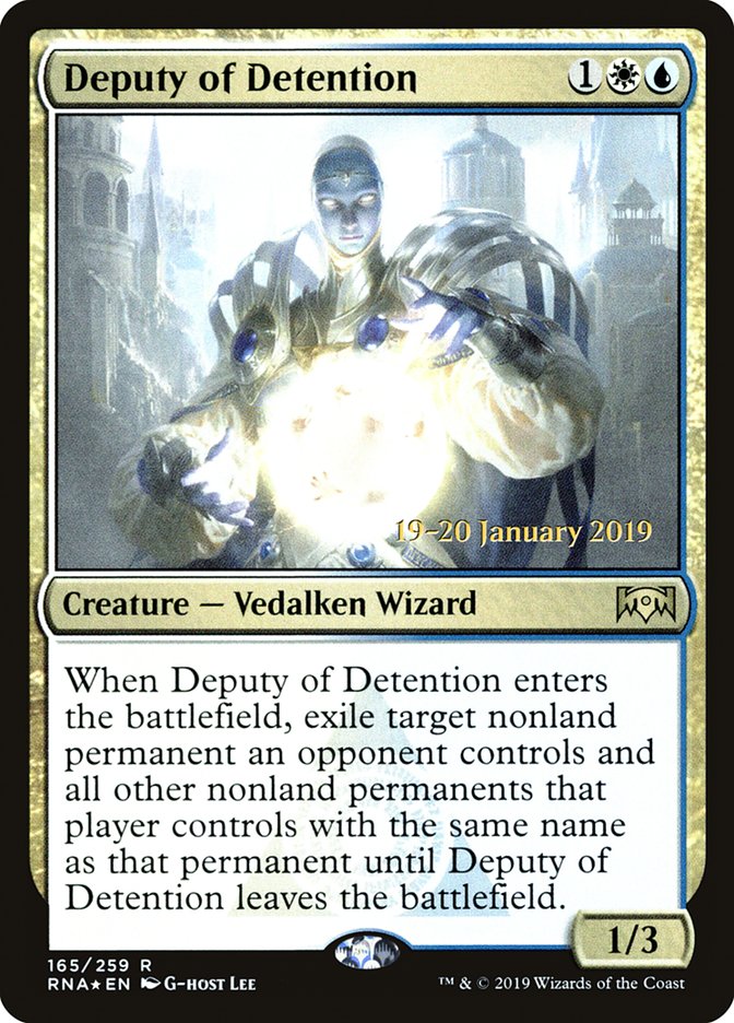 Deputy of Detention [Ravnica Allegiance Prerelease Promos] | Good Games Cannington