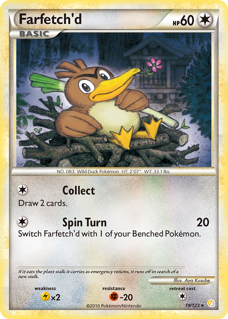 Farfetch'd (19/123) [HeartGold & SoulSilver: Base Set] | Good Games Cannington
