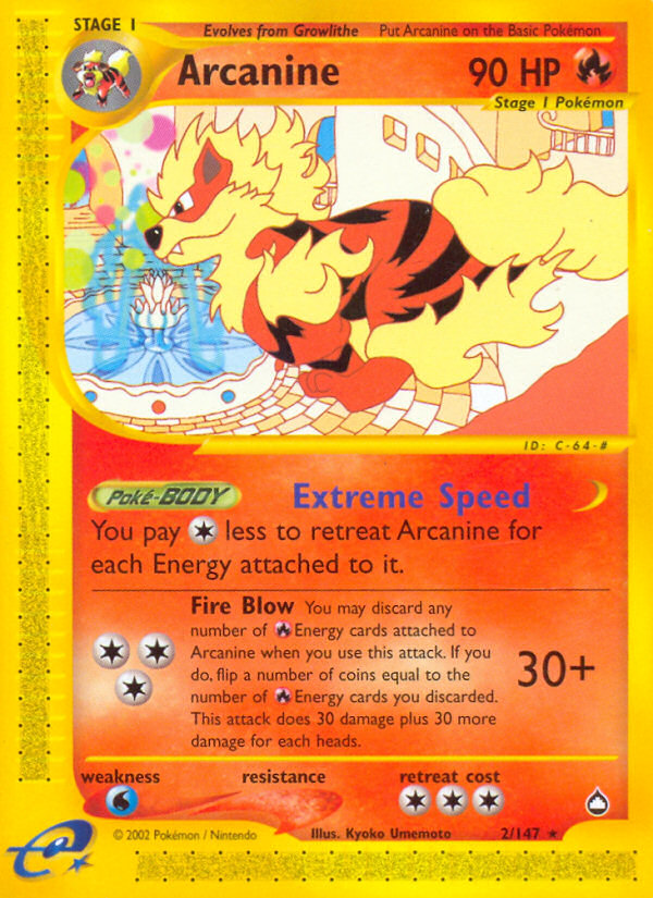 Arcanine (2/147) [Aquapolis] | Good Games Cannington