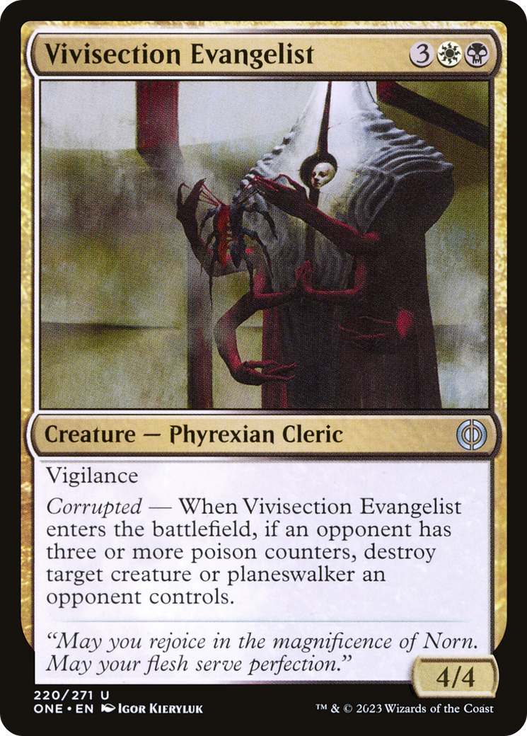 Vivisection Evangelist [Phyrexia: All Will Be One] | Good Games Cannington