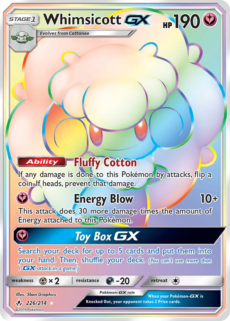Whimsicott GX (226/214) [Sun & Moon: Unbroken Bonds] | Good Games Cannington