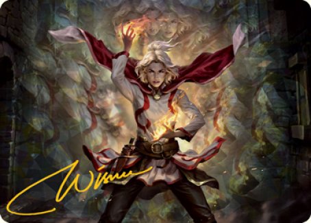 Delina, Wild Mage Art Card (Gold-Stamped Signature) [Dungeons & Dragons: Adventures in the Forgotten Realms Art Series] | Good Games Cannington