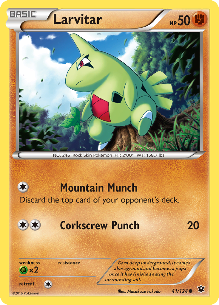 Larvitar (41/124) [XY: Fates Collide] | Good Games Cannington