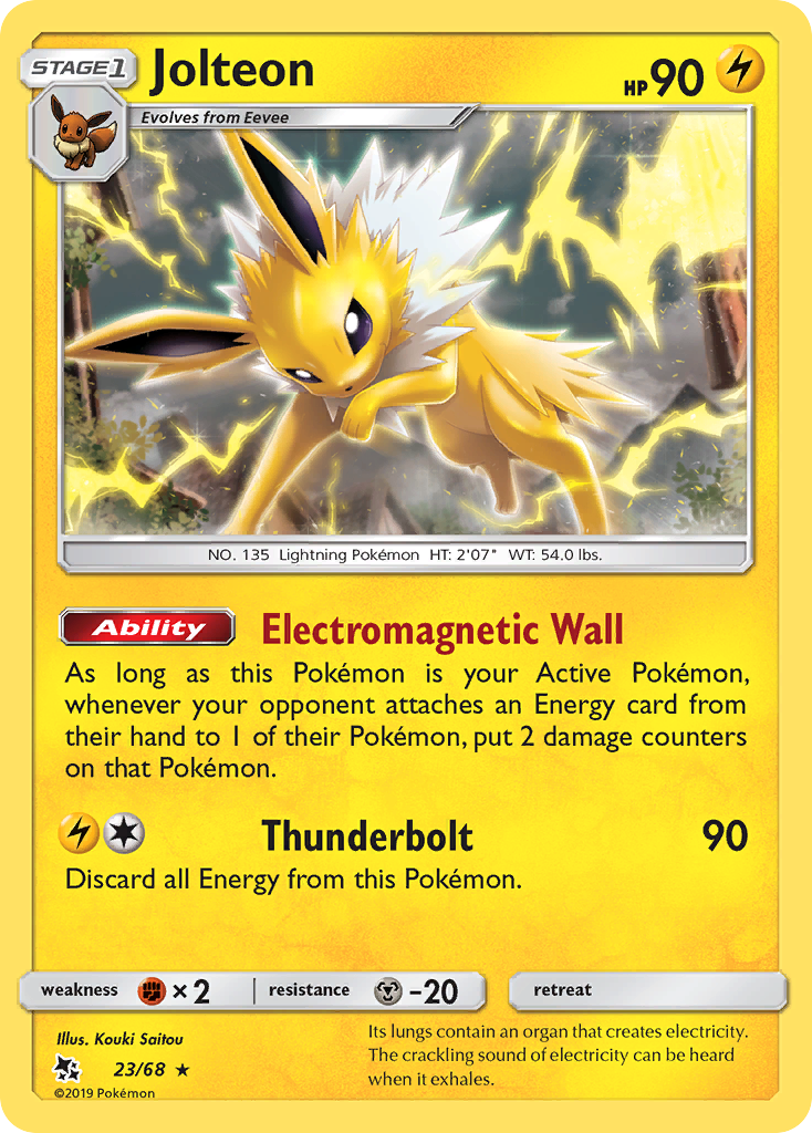 Jolteon (23/68) [Sun & Moon: Hidden Fates] | Good Games Cannington