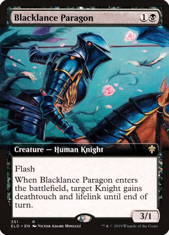 Blacklance Paragon (Extended Art) [Throne of Eldraine] | Good Games Cannington