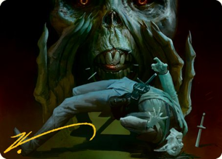 Power Word Kill Art Card (Gold-Stamped Signature) [Dungeons & Dragons: Adventures in the Forgotten Realms Art Series] | Good Games Cannington