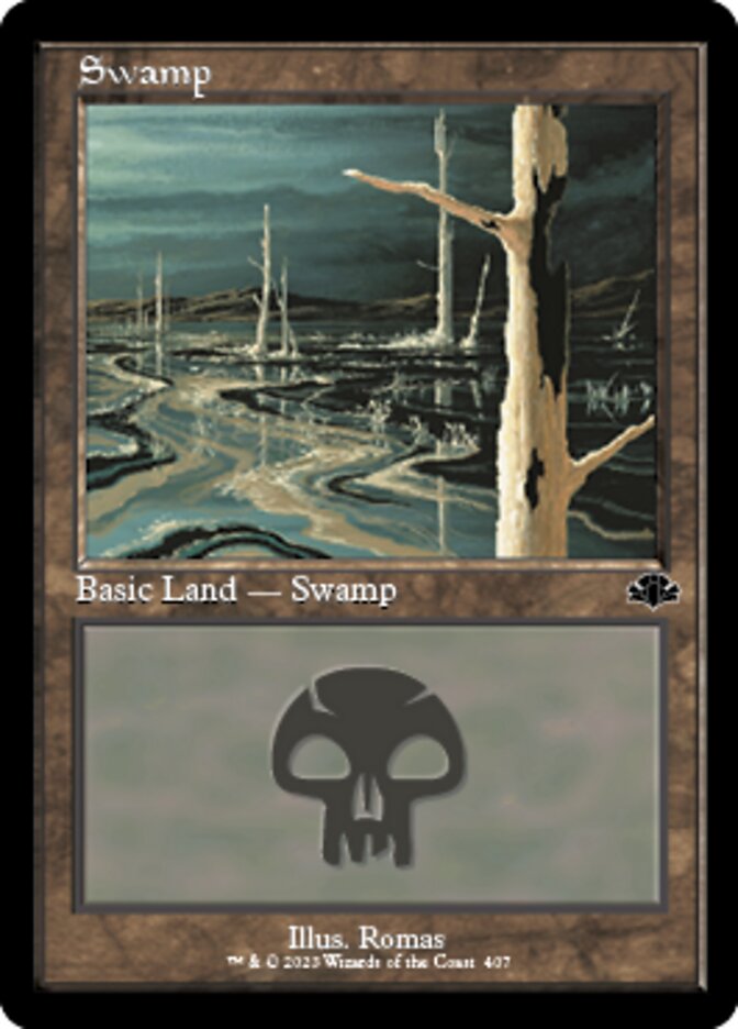 Swamp (407) (Retro) [Dominaria Remastered] | Good Games Cannington
