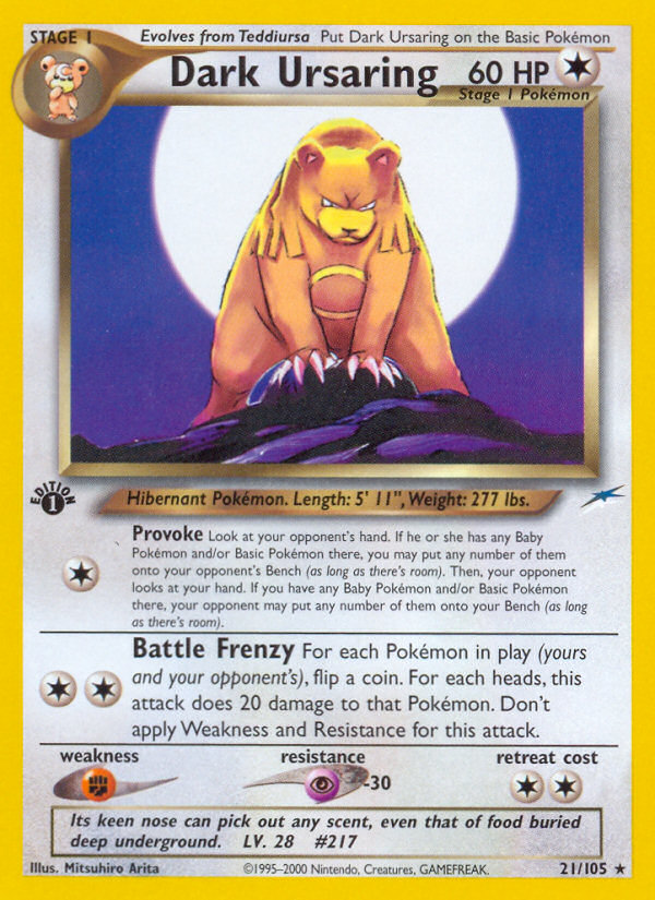 Dark Ursaring (21/105) [Neo Destiny 1st Edition] | Good Games Cannington