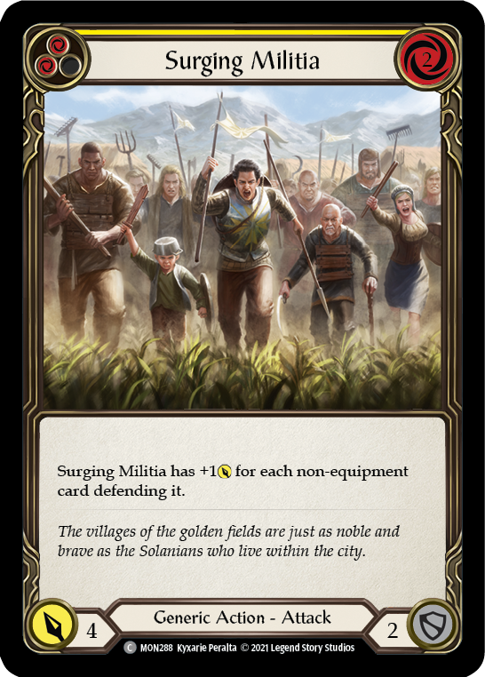 Surging Militia (Yellow) [MON288] 1st Edition Normal | Good Games Cannington
