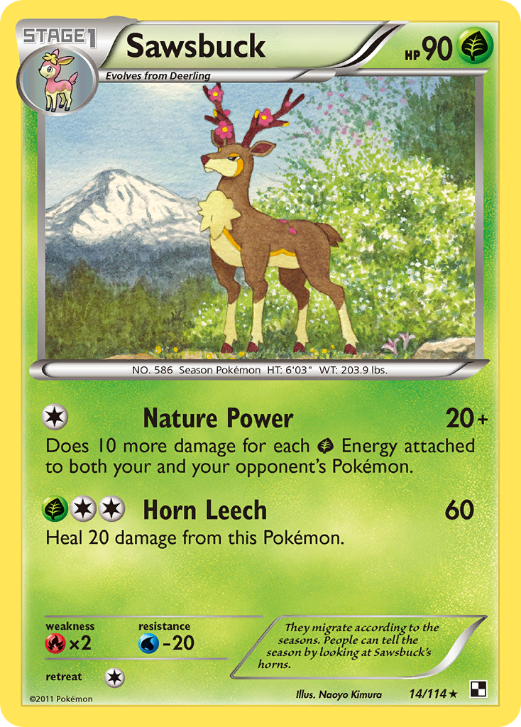 Sawsbuck (14/114) [Black & White: Base Set] | Good Games Cannington