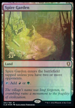 Spire Garden [Commander Legends: Battle for Baldur's Gate Prerelease Promos] | Good Games Cannington