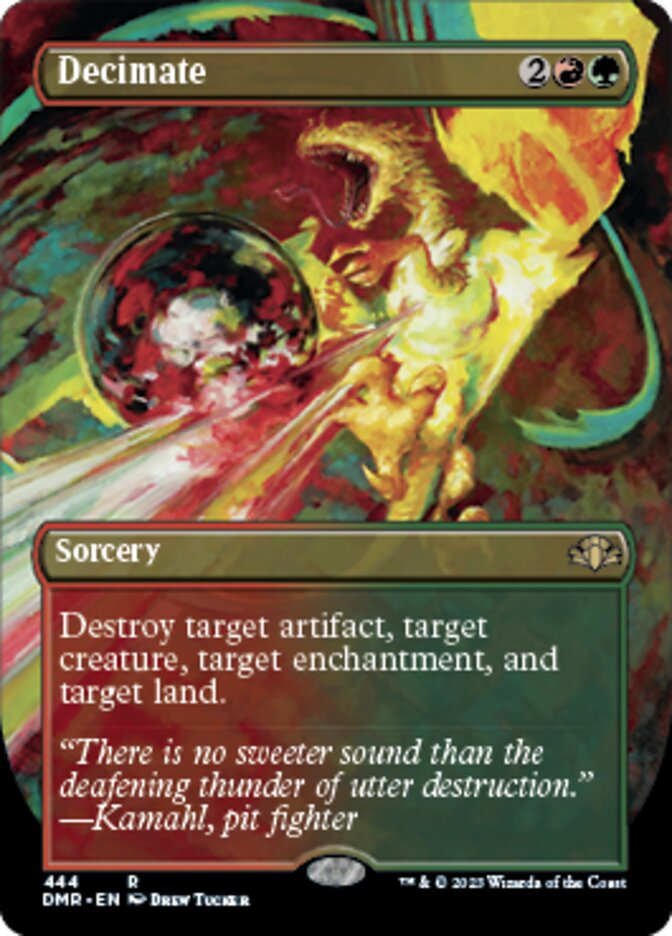 Decimate (Borderless Alternate Art) [Dominaria Remastered] | Good Games Cannington