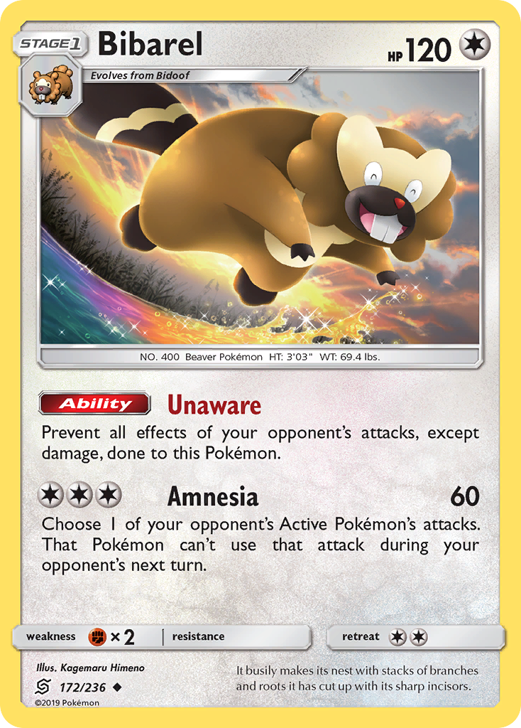 Bibarel (172/236) [Sun & Moon: Unified Minds] | Good Games Cannington