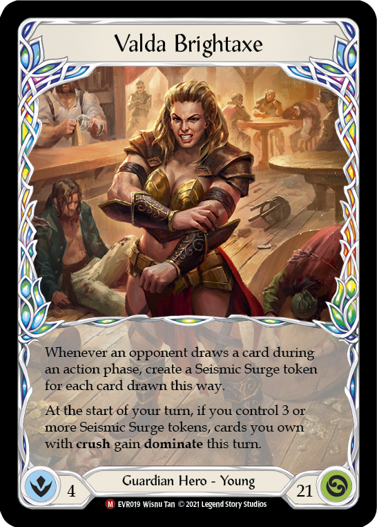 Valda Brightaxe [EVR019] (Everfest)  1st Edition Rainbow Foil | Good Games Cannington