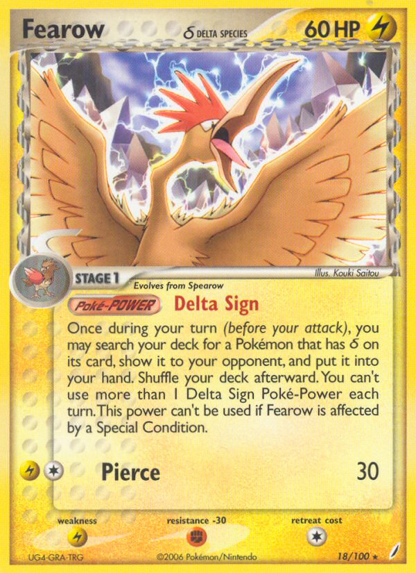 Fearow (18/100) (Delta Species) [EX: Crystal Guardians] | Good Games Cannington