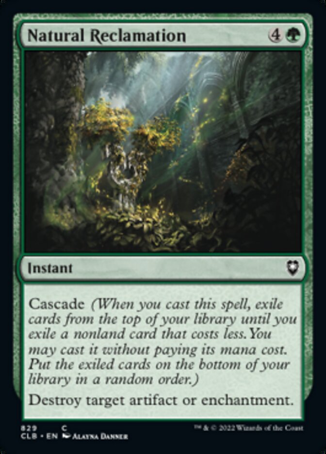 Natural Reclamation [Commander Legends: Battle for Baldur's Gate] | Good Games Cannington