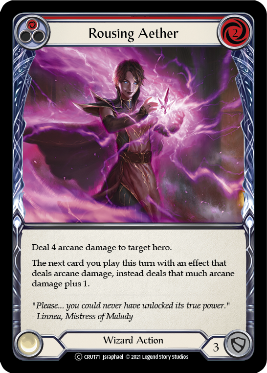 Rousing Aether (Red) [U-CRU171-RF] Unlimited Rainbow Foil | Good Games Cannington