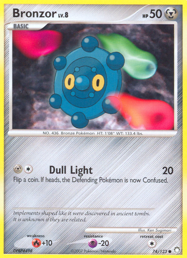 Bronzor (74/123) [Diamond & Pearl: Mysterious Treasures] | Good Games Cannington