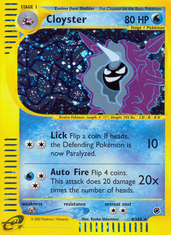 Cloyster (8/165) [Expedition: Base Set] | Good Games Cannington