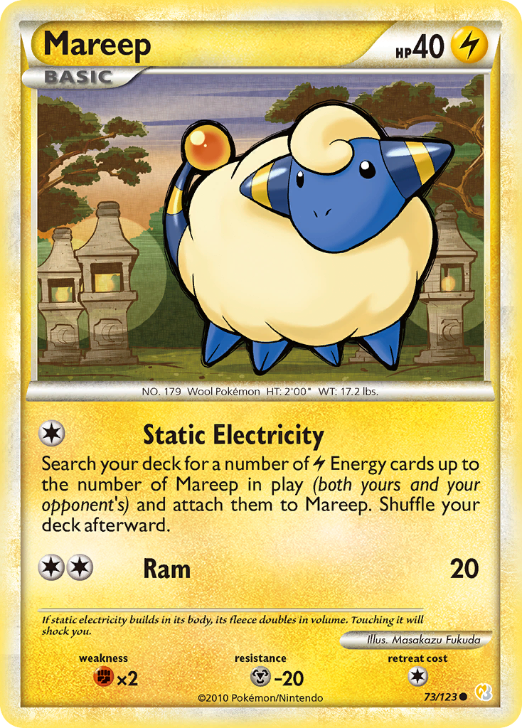 Mareep (73/123) [HeartGold & SoulSilver: Base Set] | Good Games Cannington
