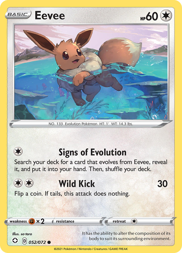 Eevee (052/072) [Sword & Shield: Shining Fates] | Good Games Cannington