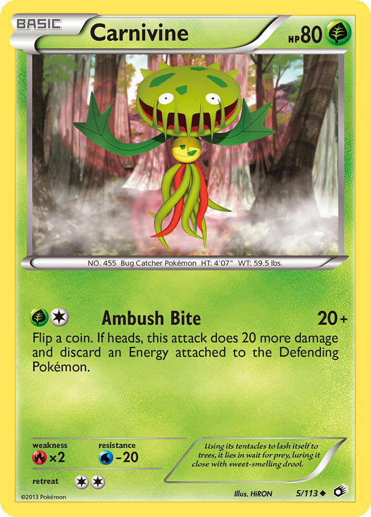Carnivine (5/113) [Black & White: Legendary Treasures] | Good Games Cannington
