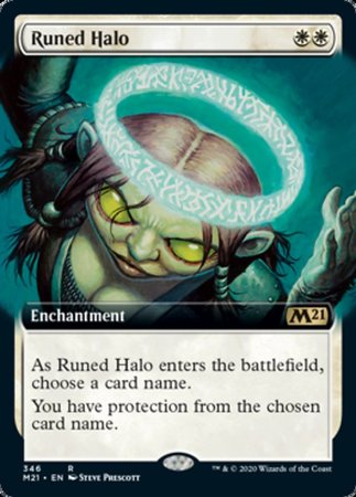 Runed Halo (Extended Art) [Core Set 2021] | Good Games Cannington