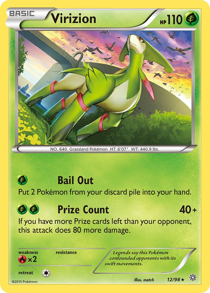 Virizion (12/98) (Theme Deck Exclusive) [XY: Ancient Origins] | Good Games Cannington