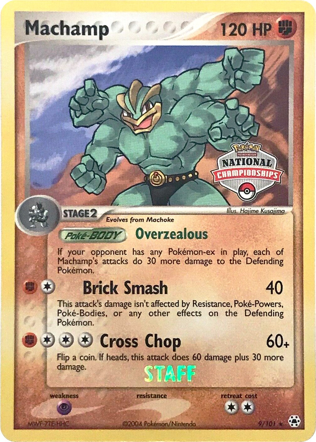 Machamp (9/101) (National Championships Promo) (Staff) [EX: Hidden Legends] | Good Games Cannington