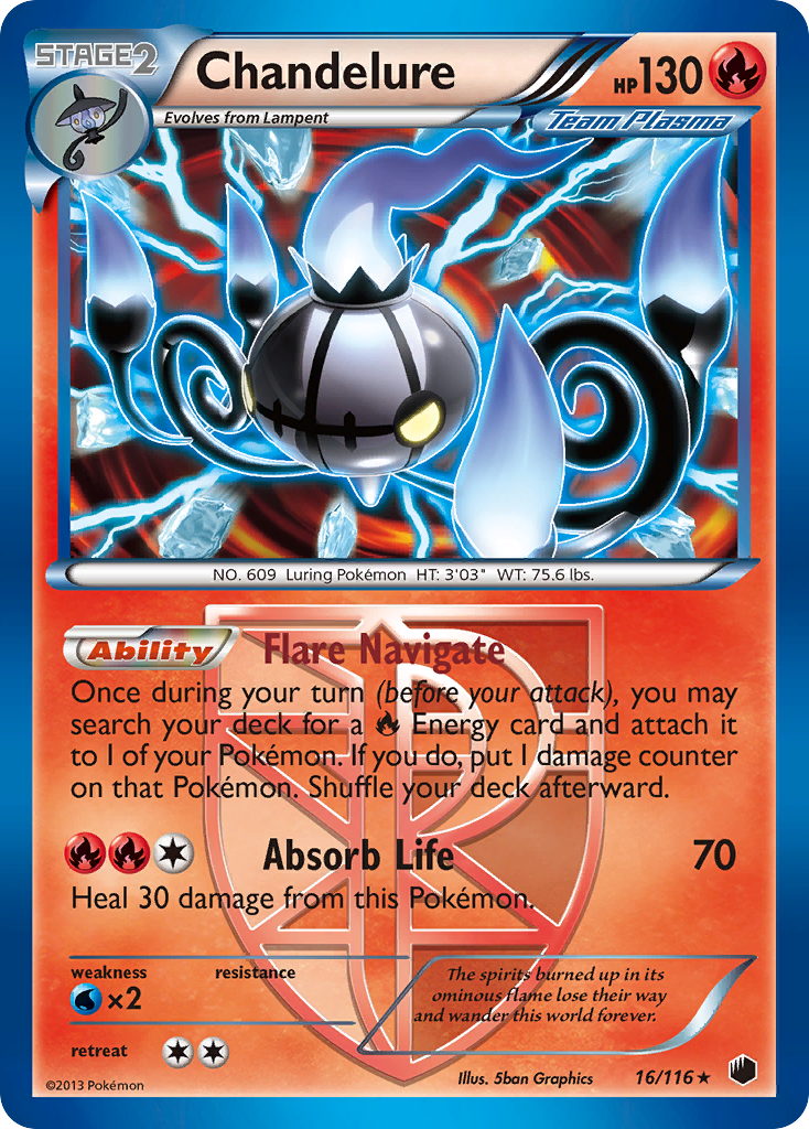 Chandelure (16/116) [Black & White: Plasma Freeze] | Good Games Cannington
