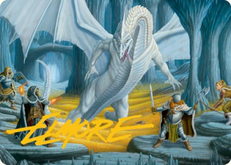 Cave of the Frost Dragon Art Card (Gold-Stamped Signature) [Dungeons & Dragons: Adventures in the Forgotten Realms Art Series] | Good Games Cannington