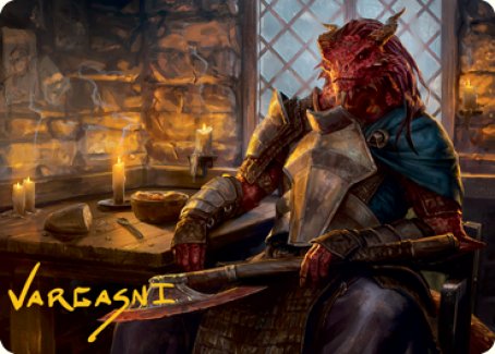 Jaded Sell-Sword Art Card (Gold-Stamped Signature) [Dungeons & Dragons: Adventures in the Forgotten Realms Art Series] | Good Games Cannington