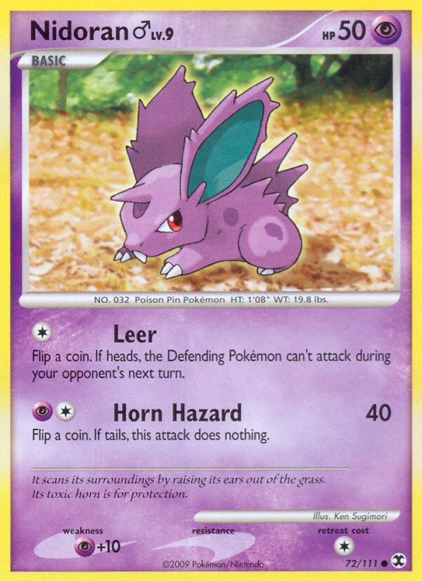 Nidoran (72/111) (Male) [Platinum: Rising Rivals] | Good Games Cannington