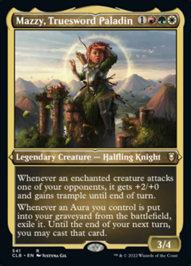 Mazzy, Truesword Paladin (Foil Etched) [Commander Legends: Battle for Baldur's Gate] | Good Games Cannington